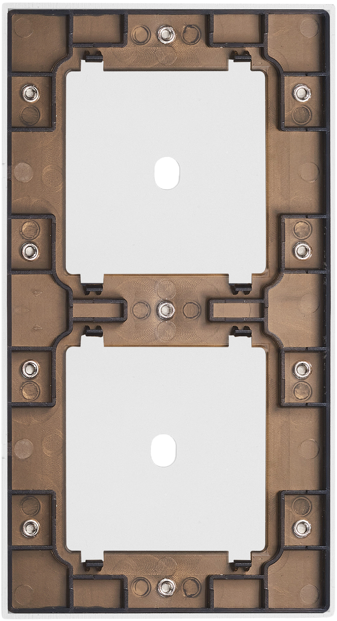 Рамка вертикальная двойная на 1+1 тумблер, тип C/D, белый, серия N96 Collect (фото 4)