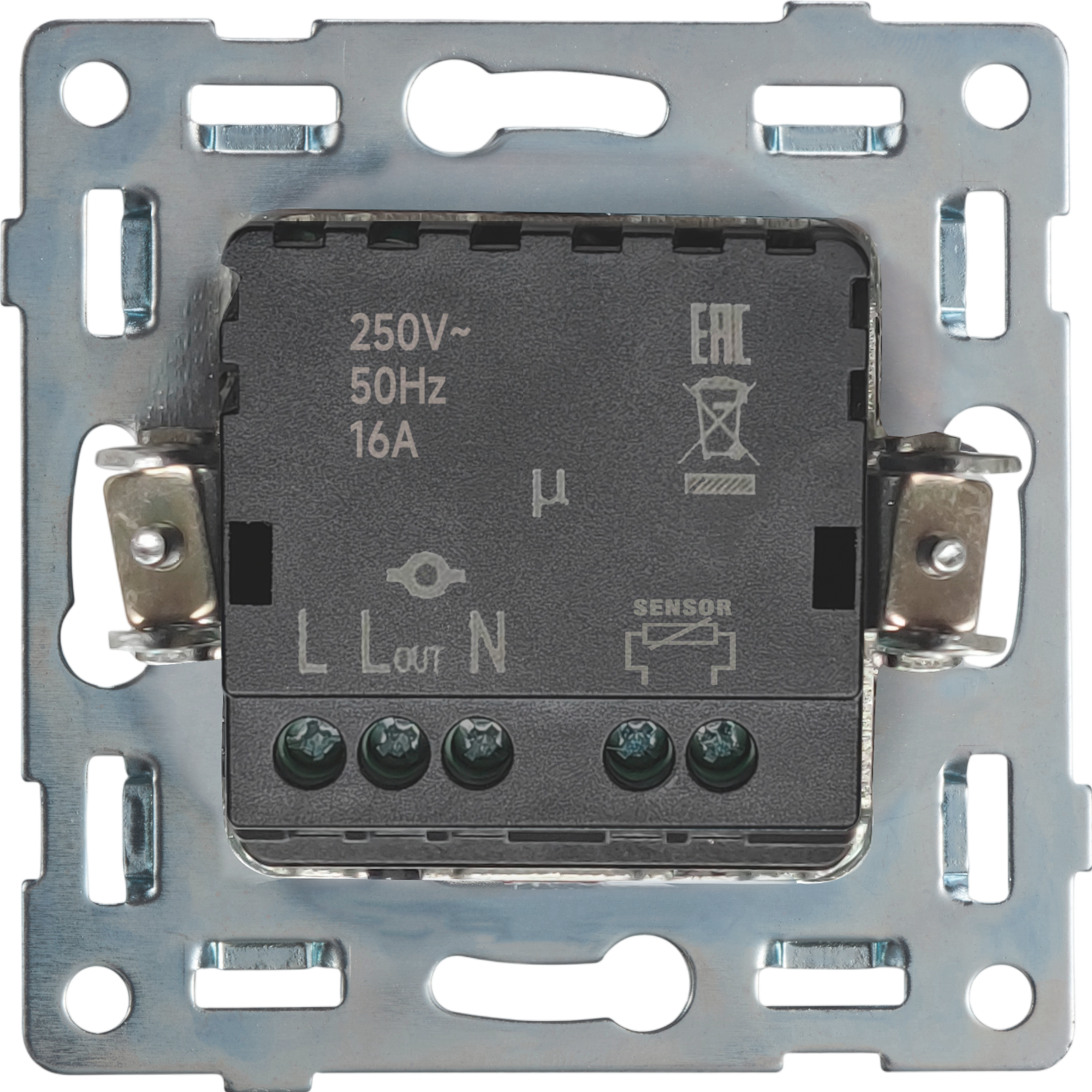 Терморегулятор  с внешним датчиком пола, AC230V, 10A, поворотная рукоятка белый, серия N96 Collect (фото 3)