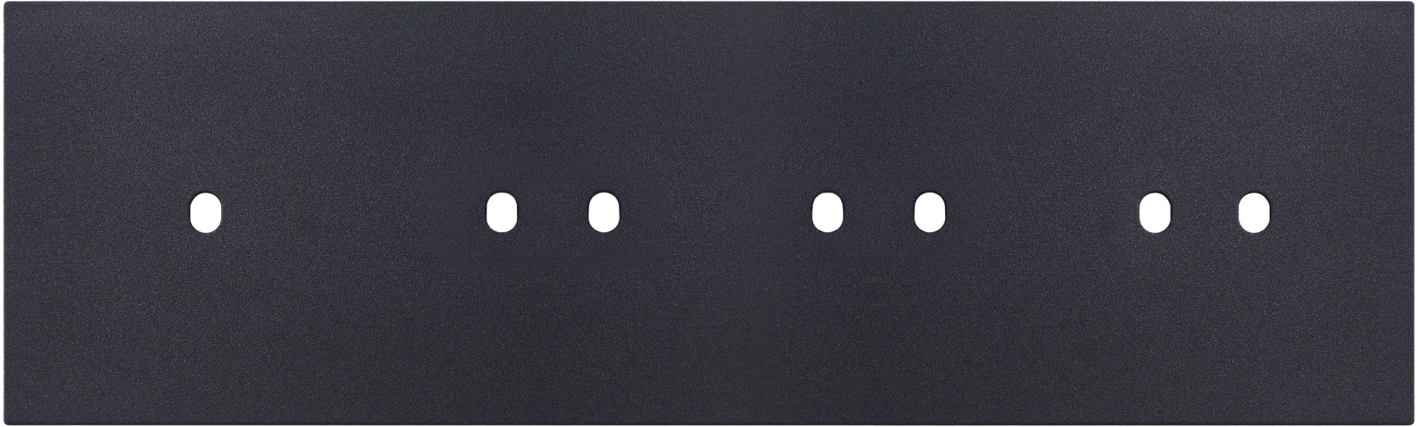 Рамка четырехместная на 1+2+2+2 тумблера, тип C/D, черный, серия N96 Superfine (фото 1)