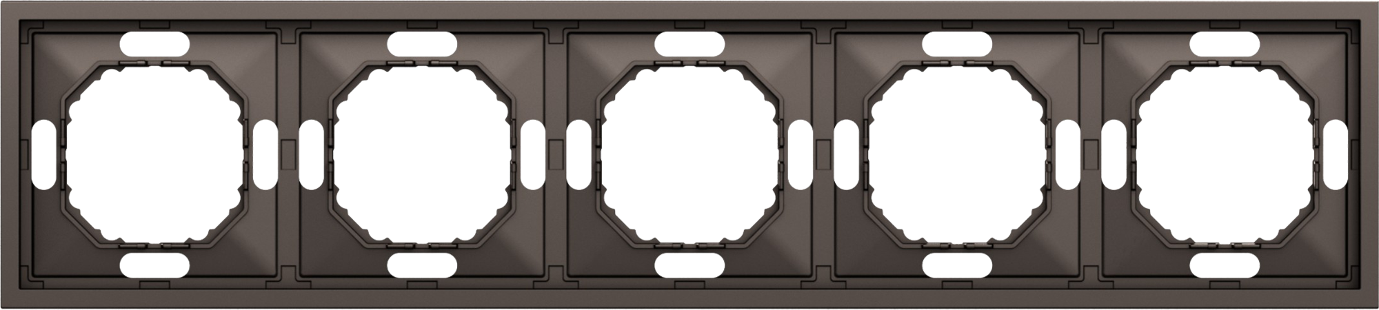 Рамка 5-я, мокко, серия S08 Flat